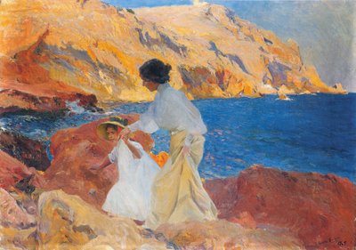 Clotilde und Elena auf den Felsen von Joaquín Sorolla